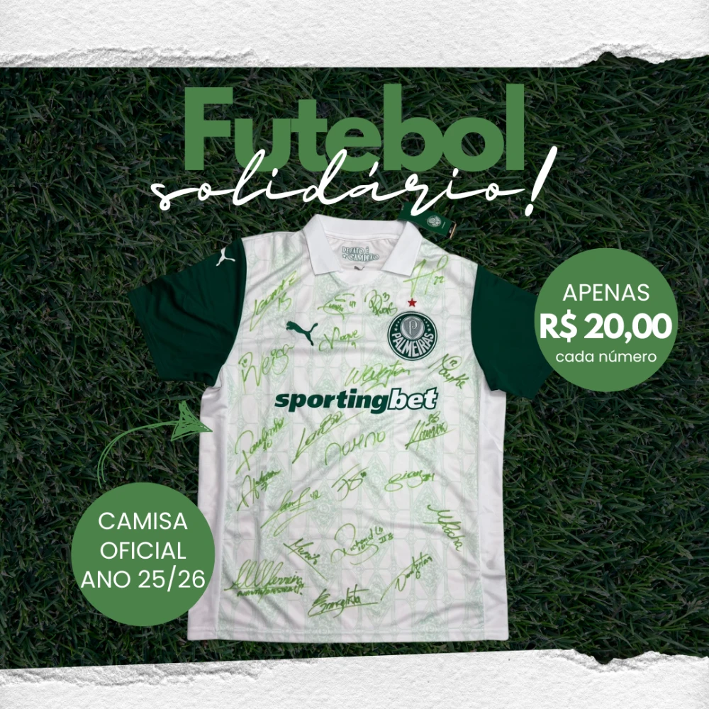 Camisa Oficial do Palmeiras Autografada