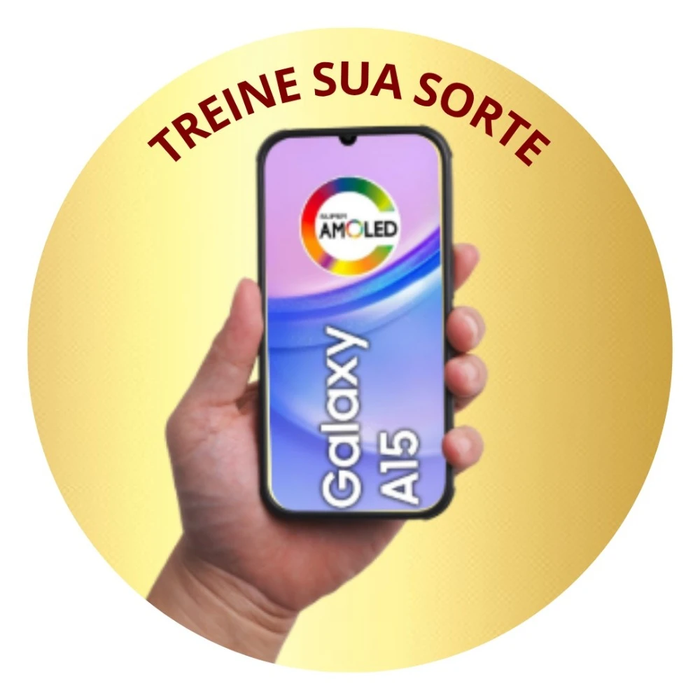 Concurso N 18  - Smartphone Samsung Galaxy A15 6,5" 128GB Azul Escuro 4G 4GB RAM Câm. Tripla 50MP Selfie 13MP Dual Ch