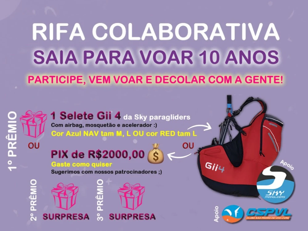 RIFA Saia Para Voar - 10 anos