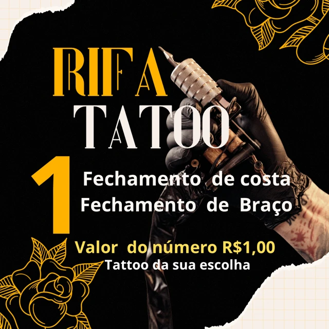 RIFA TATTOO 1 Fechamento de costa e 1 Fechamento de braço / ou tattoo ...